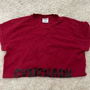 GYMSHARK MAROON/RED FRACTION TEE❤️